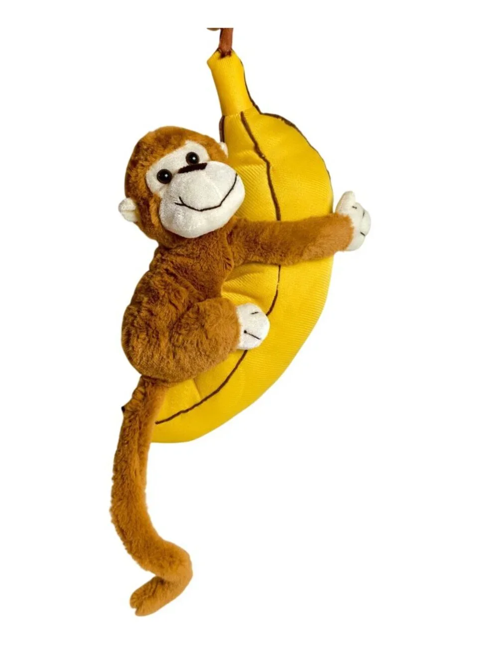 Hanging Monkey On Banana Plush 12